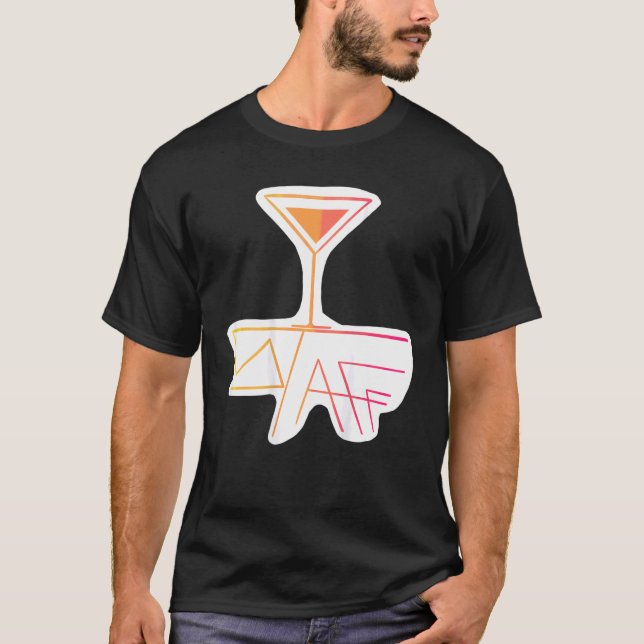 Cocktail-Bar-Personal für Aperitif-Lounge Bar auf  T-Shirt (Vorderseite)