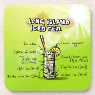 Cocktail-Bar Wasserfarbe Rezept Getränkeuntersetzer