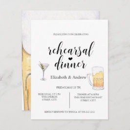 Cocktail, Beer-Probe-Dinner Einladung