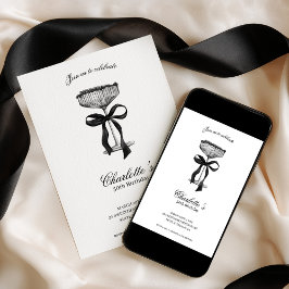 Cocktail & Bow 30th Birthday Invitation Einladung