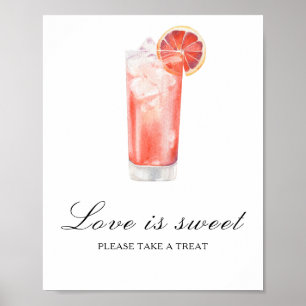 Cocktail-Brautjungfernparty - Liebe ist süß Poster