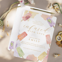 Cocktail-Brautparty für Eiswürfel in Liebe Einladung