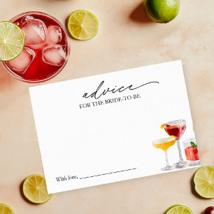 Cocktail-Brautparty-Ratschläge für die Bride Card Einladung