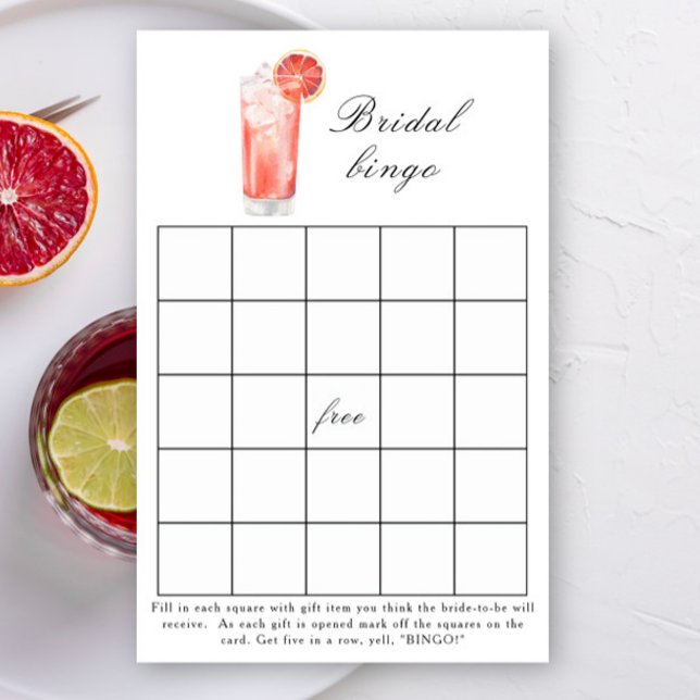 Cocktail - Bridal shower bingo game (Von Creator hochgeladen)