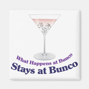 Cocktail Bunco Martini Magnet