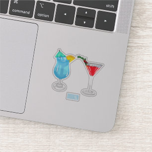 Cocktail-Cartoon Aufkleber