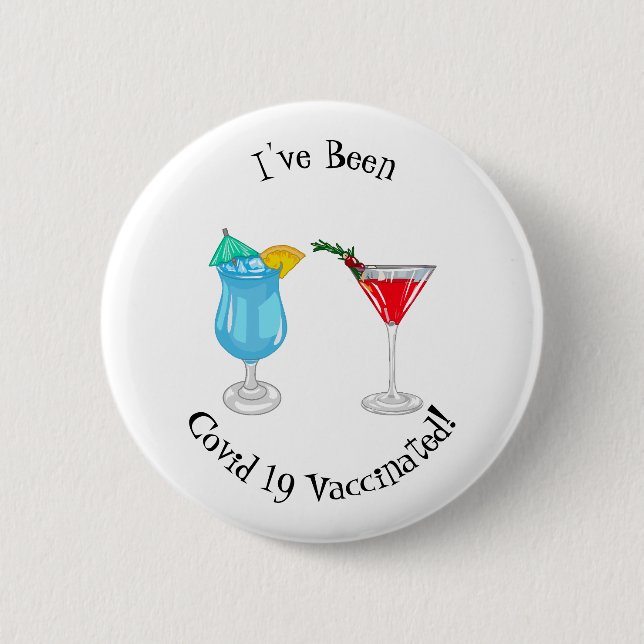 Cocktail-Cartoon Button (Vorderseite)