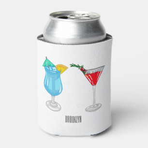 Cocktail-Cartoon Dosenkühler