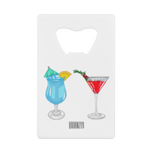 Cocktail-Cartoon Geldbeutel Flaschenöffner