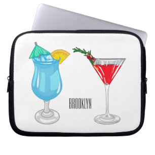 Cocktail-Cartoon Laptopschutzhülle