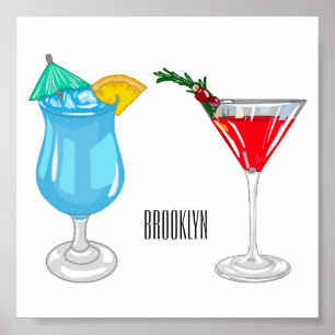 Cocktail-Cartoon Poster