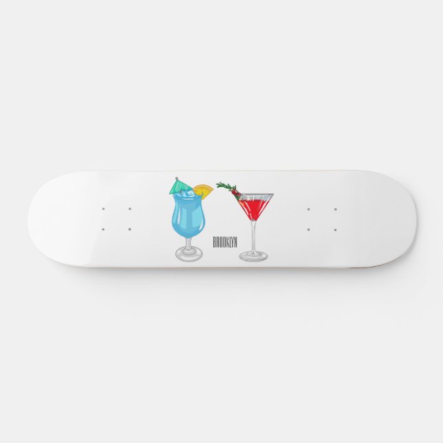 Cocktail-Cartoon Skateboard (Horizontal)