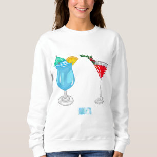 Cocktail-Cartoon Sweatshirt