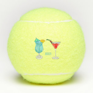 Cocktail-Cartoon Tennisbälle