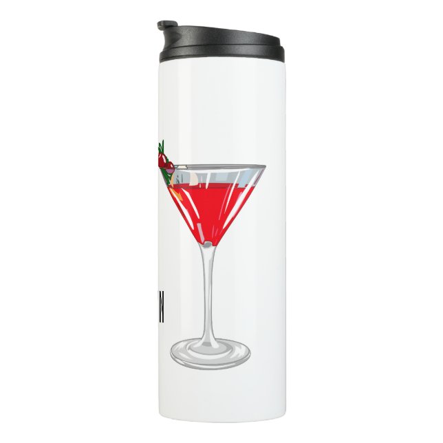 Cocktail-Cartoon Thermosbecher (Nach rechts gedreht)