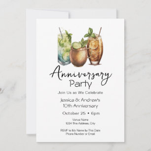 Cocktail-Casual-Jubiläums-Party-Einladung Einladung