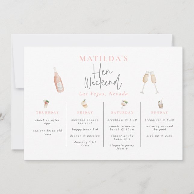 Cocktail-Champagner am Wochenende (Vorderseite)