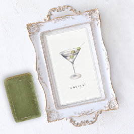 Cocktail Cheers von Watercolor Martini Serviette
