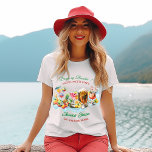 Cocktail Cocktail Cocktail Fruit Junggeselinnen-Ab T-Shirt<br><div class="desc">Ein tropischer Junggeselinnen-Abschied zum Gedenken an Ihre letzte Flut vor dem Ring. Einladen, genießen und feiern Sie mit Ihrer nächsten und liebsten Familie, Freunden. Der perfekte T - Shirt für einen Cocktail am Strand und eine tropische Bachelorette-Bash-Crew. Die Gestaltung, tropischer Strand, blaues Wasser, Cocktails, tropische Früchte und Ozean. Einfach anpassbar...</div>
