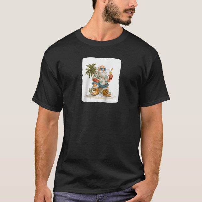 Cocktail Der Weihnachtsmann für Urlaub und Feste T-Shirt (Vorderseite)