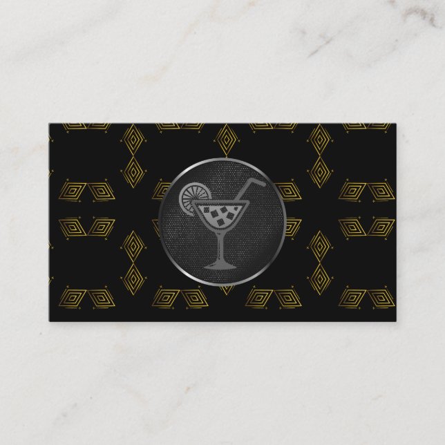 Cocktail Drink | Barkeeper | Restaurant Visitenkarte (Vorderseite)