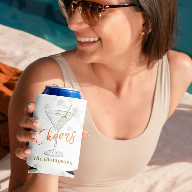 Cocktail Drink Cocktail Cocktail Cocktail Cocktail Dosenkühler (Cheers Martini cocktail drinks can cooler. )