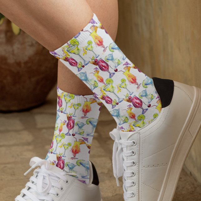 Cocktail Drink Drinks Muster Margarita Socken (Von Creator hochgeladen)