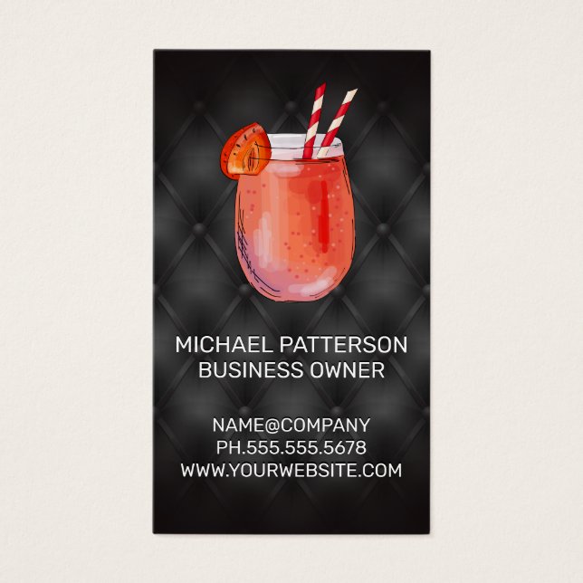 Cocktail Drink Icon | Schwarz (Vorderseite)