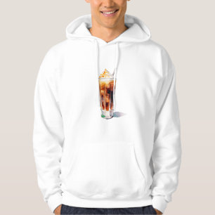 Cocktail-Drink mit Creme in Aquarell Hoodie