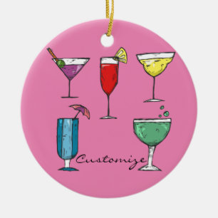 Cocktail Drink Sortiment Thunder_Cove Keramik Ornament