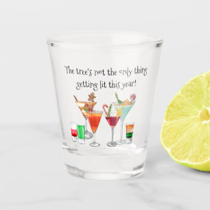 Cocktail Drinken Funny Sprichwort Weihnachten Schnapsglas