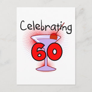 Cocktail feiert 60 Hemden und Geschenke Postkarte