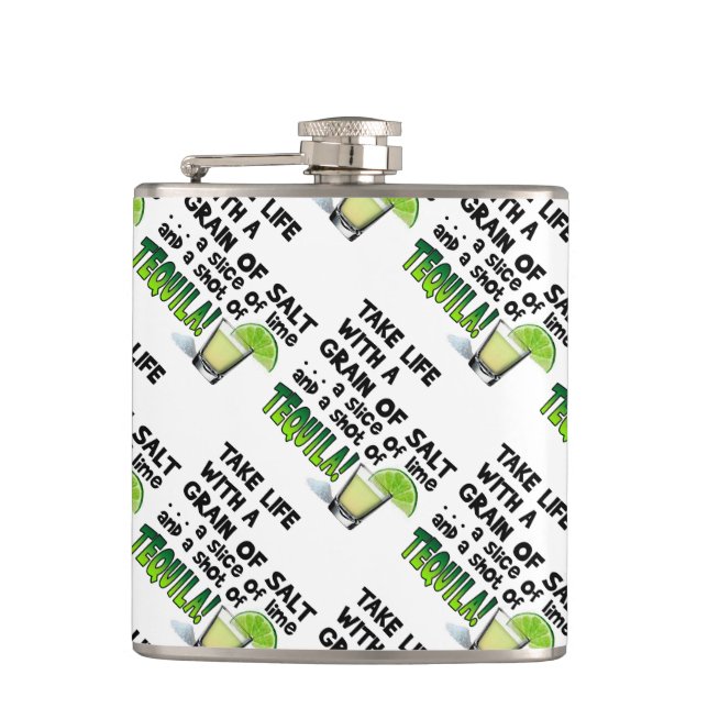 COCKTAIL FLASK - LEBEN, LIMON, SALZ, TEQUILA! FLACHMANN (Vorderseite)