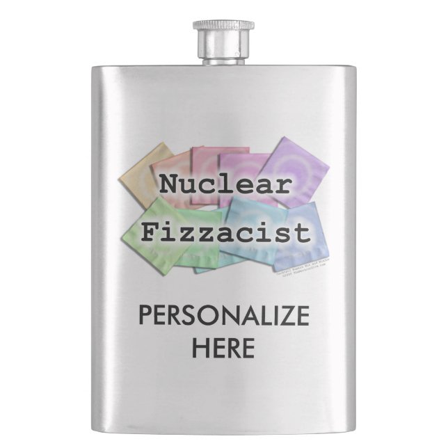 COCKTAIL FLASK - NUKLEARER FIZZACIST (Barkeeper) Flachmann (Vorderseite)