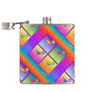 COCKTAIL FLASK - POP ART MARGARITA GLÄSER FLACHMANN