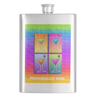 COCKTAIL FLASK - POP ART MARTINIS FLACHMANN