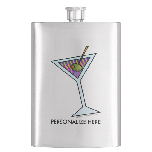 COCKTAIL FLASKS - MARTINI DESIGN FLACHMANN (Vorderseite)