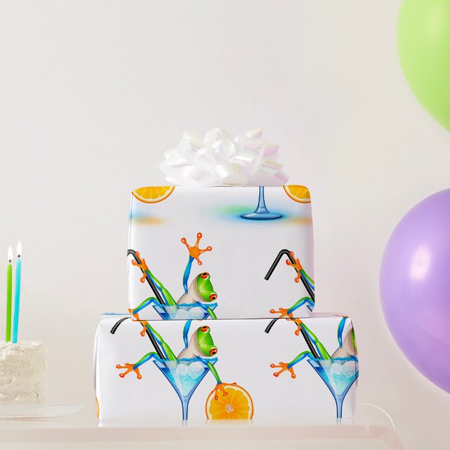 Cocktail Frosch Geschenkpapier (Von Creator hochgeladen)