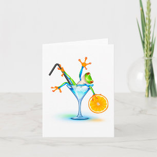 Cocktail Frosch Karte
