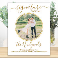 Cocktail für Hochzeiten Gold Custom Foto Bar