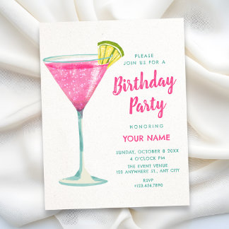 Cocktail-Geburtstag Einladung