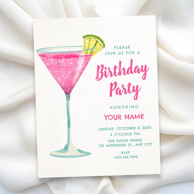 Cocktail-Geburtstag Einladung (Von Creator hochgeladen)
