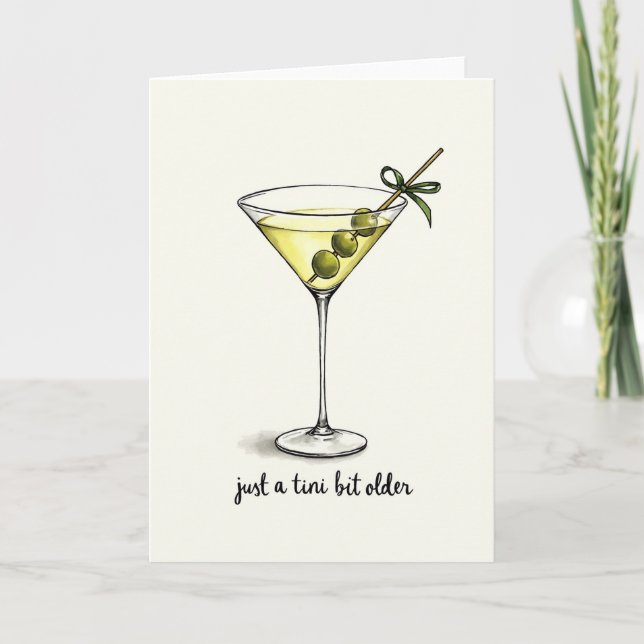 Cocktail Geburtstagsgetränk Karte (Vorderseite)