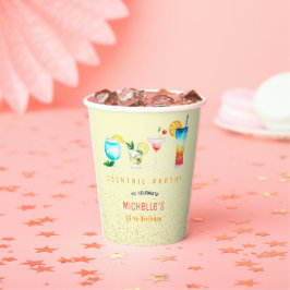 Cocktail Geburtstagsparty für Erwachsene Pappbecher