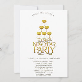 Cocktail Glass Stars Weihnachtsgesellschaft Einladung