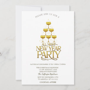 Cocktail Glass Stars Weihnachtsgesellschaft Einladung