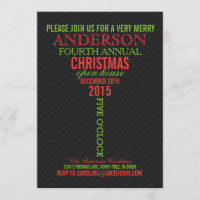 Cocktail Glass Word Weihnachten Party Einladung