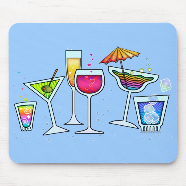 COCKTAIL GLASSES MOUSEPAD (Vorne)
