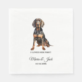 Cocktail-Hochzeit bei Black and Tan Coonhound Serviette