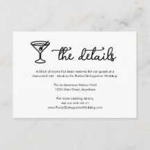 Cocktail-Hochzeitsinformationen - Detailkarte
